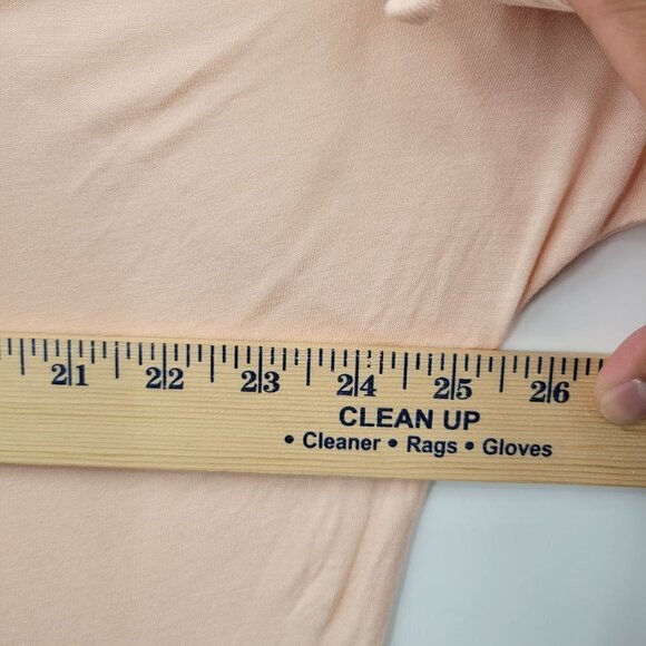 All Saints V-Neck Off-Shoulder Tee Lightweight Top Relaxed Fit Large Womens Pink - Picture 11 of 13